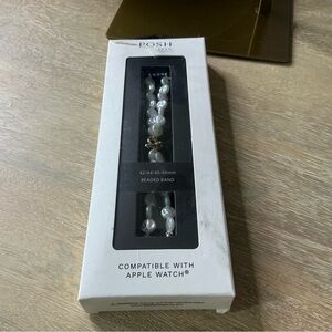 Posh White Adjustable Watch Band - 42/44/45/49 Beaded Band